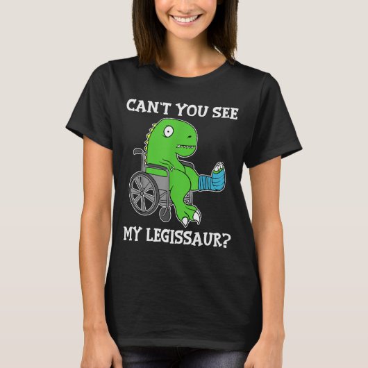 Dino Grappig Beterschap Gebroken Been Geschenk Din T-shirt (Voorkant)