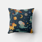 Dino Grappige Astronaut Kussen (Achterkant)