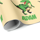Dino Green T-Rex Pattern kinder Cadeaupapier (Rol Hoek)