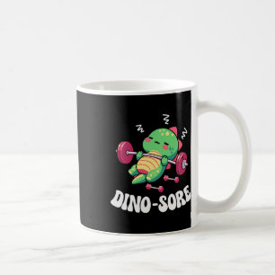 Dino Gym Fitness Gewichten Hef Workout Schattig Koffiemok