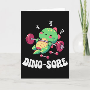 Dino Gym Fitness Gewichten Lichten Workout Schatti Kaart