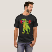 Dino Gym Workout Dinosaur Bodybuilding T-shirt (Voorkant volledig)
