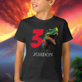 Dino Happy 3e verjaardag T-shirt
