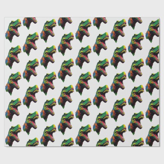 Dino happy Birthday kinderen Cadeaupapier (Vlak)