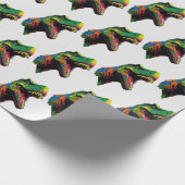 Dino happy Birthday kinderen Cadeaupapier (Hoek)