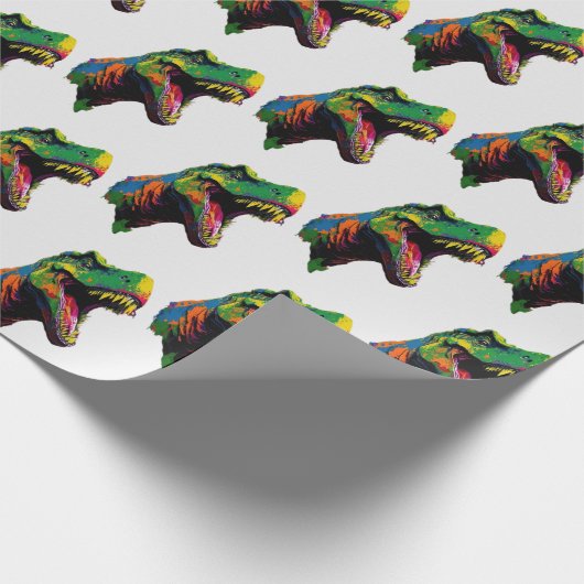 Dino happy Birthday kinderen Cadeaupapier (Hoek)