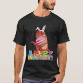 Dino Happy Eastrawr T Rex Easter Basket Bunny T-shirt (Voorkant)