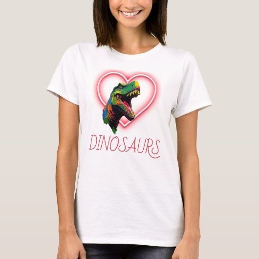 Dino Happy Love Dinosaurussen T-shirt (Voorkant)
