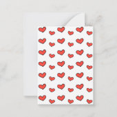 Dino Hart Gepersonaliseerde Valentijn Notitiekaartje (Achterkant)