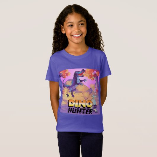 Dino Hunter Illustration T-shirt (Voorkant volledig)