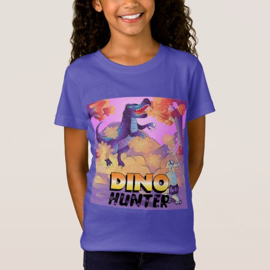 Dino Hunter Illustration T-shirt (Voorkant)