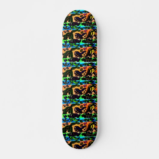 Dino-illustraties zijn zo cool persoonlijk skateboard (Voorkant)