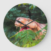 Dino in het bos. grote klok (Voorkant)