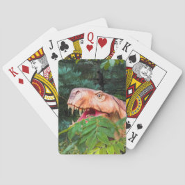 Dino in het bos. pokerkaarten