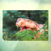 Dino in het bos.  raamsticker (Vel 3)