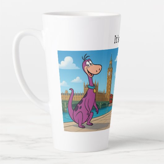 Dino in Londen Latte Mok (Links)