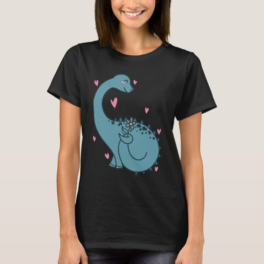 Dino is in Love Dinosaur Reptile T-shirt (Voorkant)