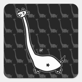Dino Joe Colorful horned dinosaurussen als schepse Vierkante Sticker