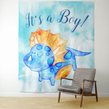 Dino Jongen Baby Shower Achtergrond