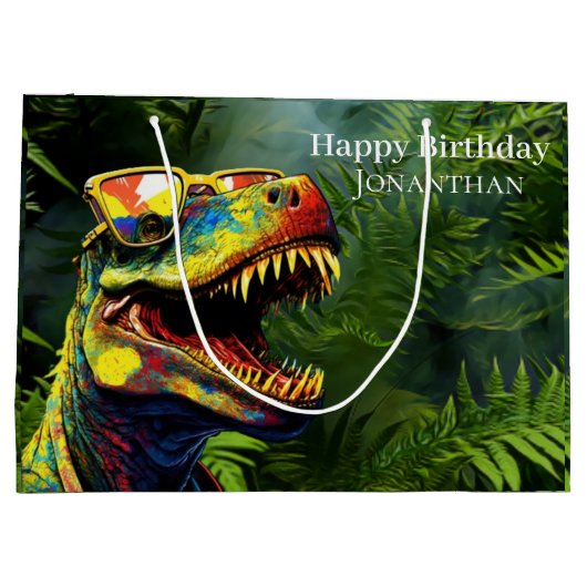 Dino Jurassic Oerwoud kinder Groot Cadeauzakje (Achterkant)