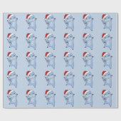 Dino kerstdinos Winter Animals Wrappapier Cadeaupapier (Vlak)