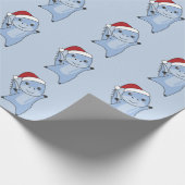 Dino kerstdinos Winter Animals Wrappapier Cadeaupapier (Hoek)