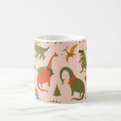 Dino Kerstfeest Boom Rex. Dinosaur in Santa h Koffiemok (Center)