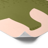 Dino Kerstfeest Boom Rex. Dinosaur in Santa h Poster (Hoek)