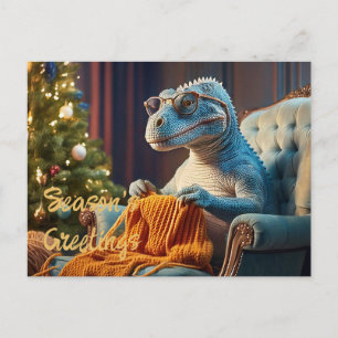 Dino kerstmis kersttrui feestdagenkaart