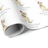 Dino Kerstmis Persoonlijk Cadeaupapier (Rol Hoek)