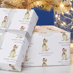 Dino Kerstmis Persoonlijk Cadeaupapier