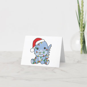 Dino Kerstmis Winter Dieren Vakantie Dino's Feestdagen Kaart