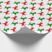 Dino-kerstpapier Cadeaupapier (Hoek)