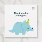 Dino Kids Verjaardagsfeestje Bedankjes Labels (Achterkant)