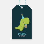 Dino Kids Verjaardagsfeestje Cadeaulabel (Achterkant)