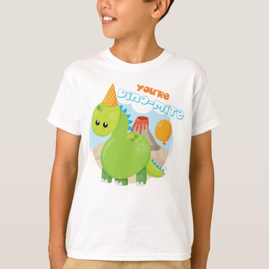 DINO Kinderen Hanes TAGLESS® T-Shirt (Voorkant)