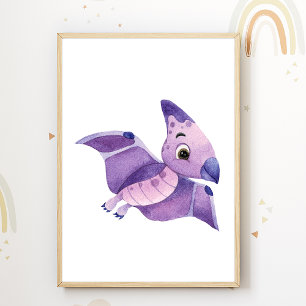 Dino-kinderkamerposter Dinosaurussen kinderkamer d Poster