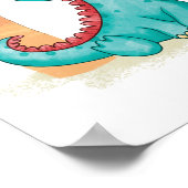 Dino-kinderkamerposter Dinosaurussen Kinderkamerpr Poster (Hoek)