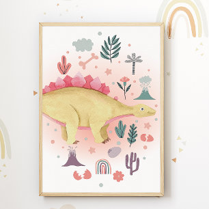 Dino-kinderkamerprint Dinosaurussen Kinderkamer Po Poster