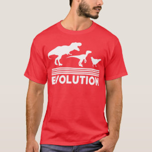 Dino Kip Evolutie Grappig Vintage Retro 70S T-shirt
