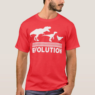 Dino Kip Evolutie Grappig Vintage Retro 70S T-shirt