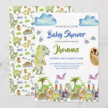 Dino kleine rauw baby shower uitnodiging