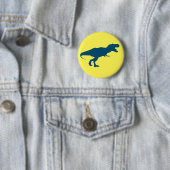 Dino Kleurrijk Geel Ronde Button 5,7 Cm (In situ)