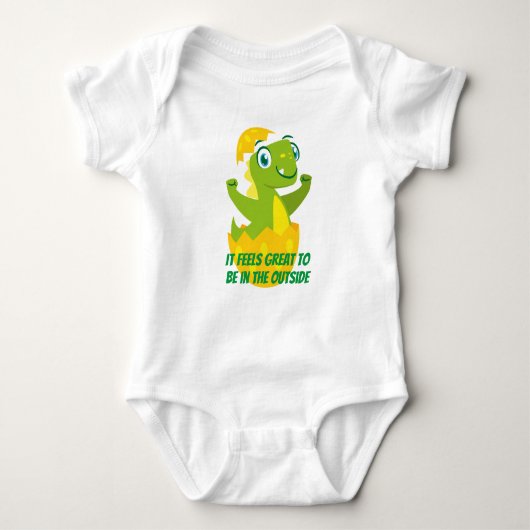 Dino Kuiken Baby Body Romper (Voorkant)