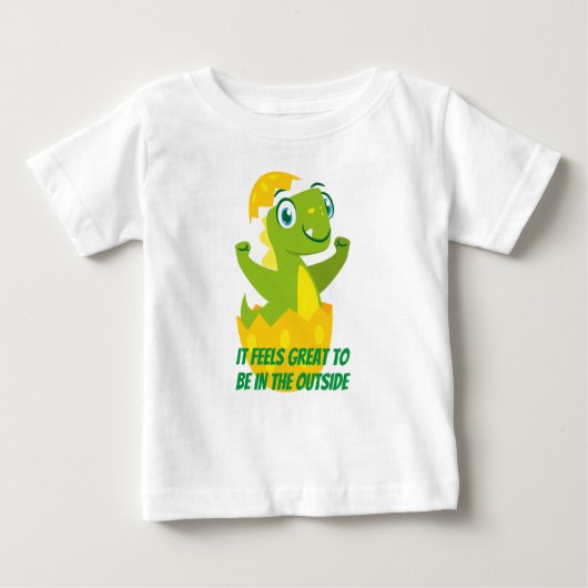 Dino Kuiken Baby Fijne Jersey T-Shirt (Voorkant)
