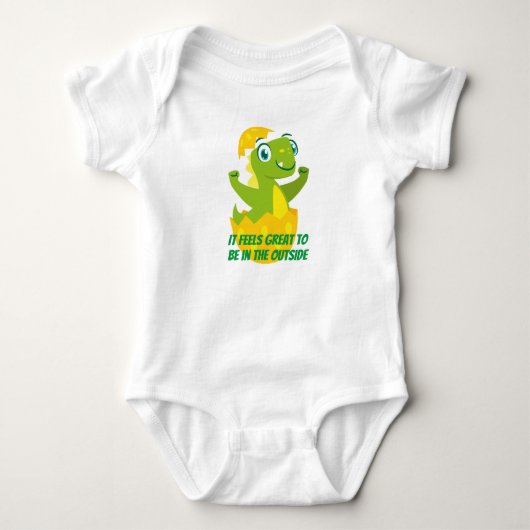 Dino Kuiken Baby Jersey Bodysuit (Voorkant)