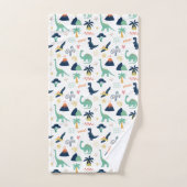 Dino Land White Bad Handdoek (Handdoek)
