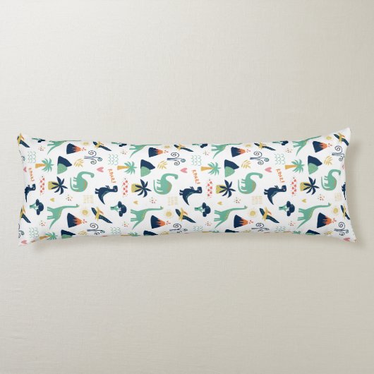 Dino Land White Lichaamskussen (Achterkant)