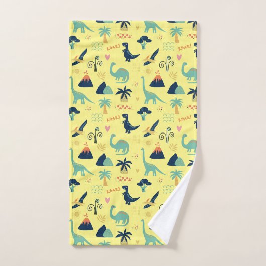 Dino Land Yellow Bad Handdoek (Handdoek)