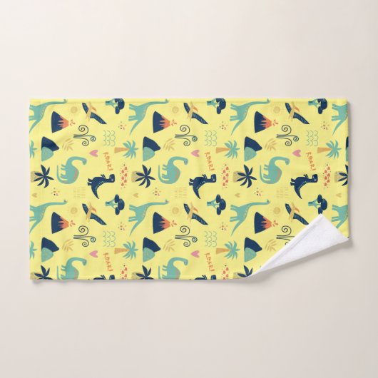 Dino Land Yellow Bad Handdoek (Handdoek)